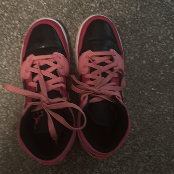 Pink and black Nike Air Jordan’s. Gently used. No marks or scratches. - Picture 3 of 4